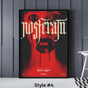 Poster del film Nosferatu 2024, regali di compleanno, poster della serie di film Nosferatu, stampa di Nosferatu, arte murale di Nosferatu