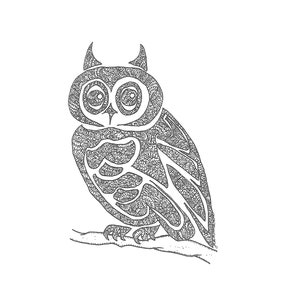 Owl Artwork/Nature Ink Drawing/Digital Download