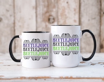 Beetlejuice, Beetlejuice, Beetlejuice Mug, Betelguese Mug, Beetlejuice Movie, Don't Say it Three Times