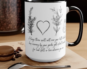 Practical Magic Two-Tone Coffee Mugs, 15oz, Movie Quotes, Practical Magic Saying