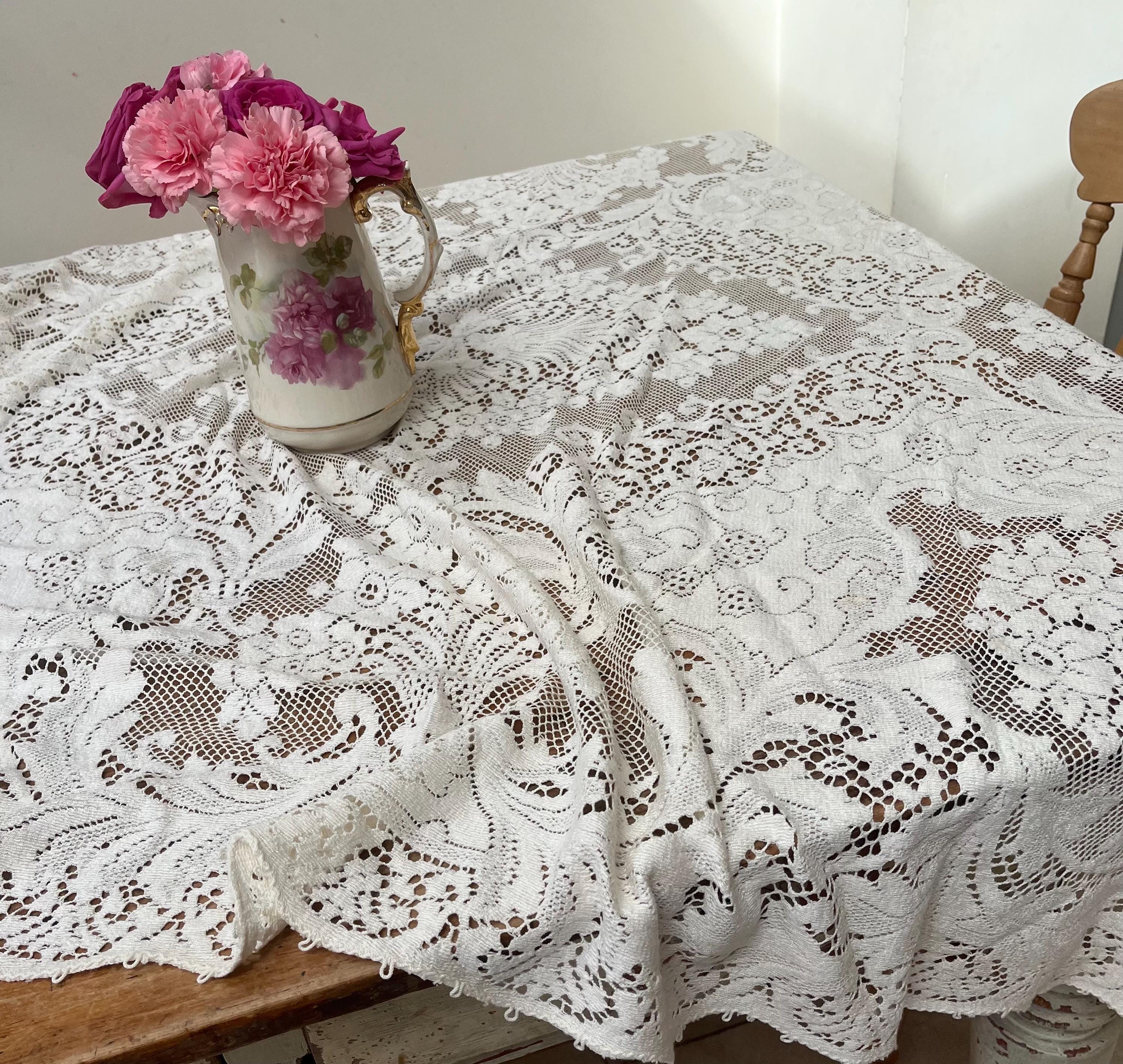 Quaker lace tablecloth - Etsy 日本