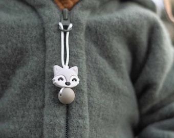 Fox zipper pendant, Montessori zipper pendant for children's jacket, children's backpack or pencil case, cool souvenir for children