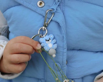 Schlüsselanhänger Bär, perfekter Kinder Anhänger für Schulranzen oder Kindergartenrucksack, Kindergartenkind oder Schulkind Geschenk