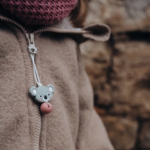 Zipper Anhänger Koala Bär, Montessori Reißverschluss Anhänger für Kinderjacke, Kinderrucksack, ideal für Kindergartenkind oder Schulkind afbeelding 3