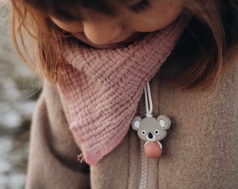 Zipper Anhänger Koala | Bär, Montessori Reißverschluss Anhänger für Kinderjacke, Kinderrucksack, ideal für Kindergartenkind oder Schulkind