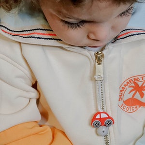 Auto Zipper Anhänger, Montessori Reißverschluss Anhänger für Kinderjacke, Kinderrucksack oder Mäppchen, cooles Mitbringsel für Kinder Bild 3