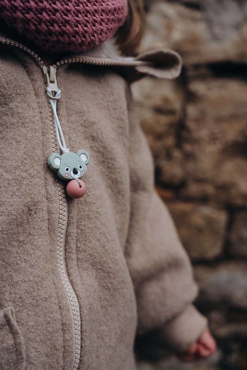 Zipper pendant Koala Bear, Montessori zipper pendant for children's jacket, children's backpack, ideal for kindergarten child or school child image 3