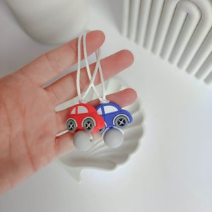 Car zipper pendant, Montessori zipper pendant for children's jacket, children's backpack or pencil case, cool souvenir for children Blau