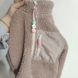 Zipper Anhänger Regenbogen, Montessori Reißverschluss Anhänger für Kinderjacke, Kinderrucksack oder Mäppchen, cooles Mitbringsel für Kinder Rosa Mint Lila