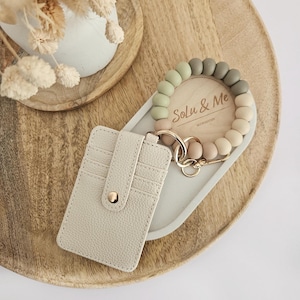 Schlüsselanhänger Armband mit Kartenetui | Schlüsselband mit Mini Portemonnaie | Schlüsselarmband - ein schönes Geschenk für jede Frau