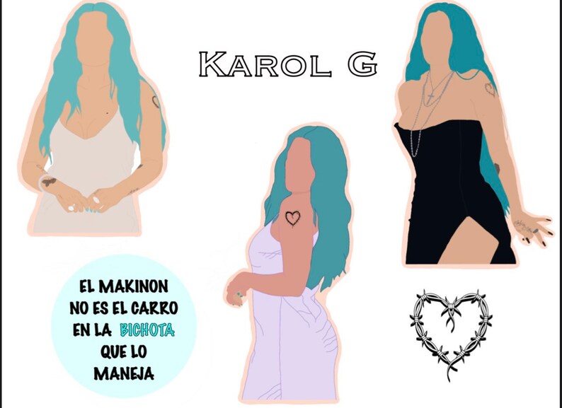 Karol G Stickers Bundle Paquete De Pegatinas De Karol G Etsy Ireland
