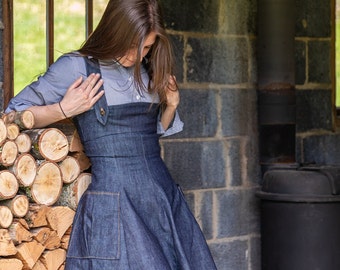 Gabrielle Denim Overall Dress