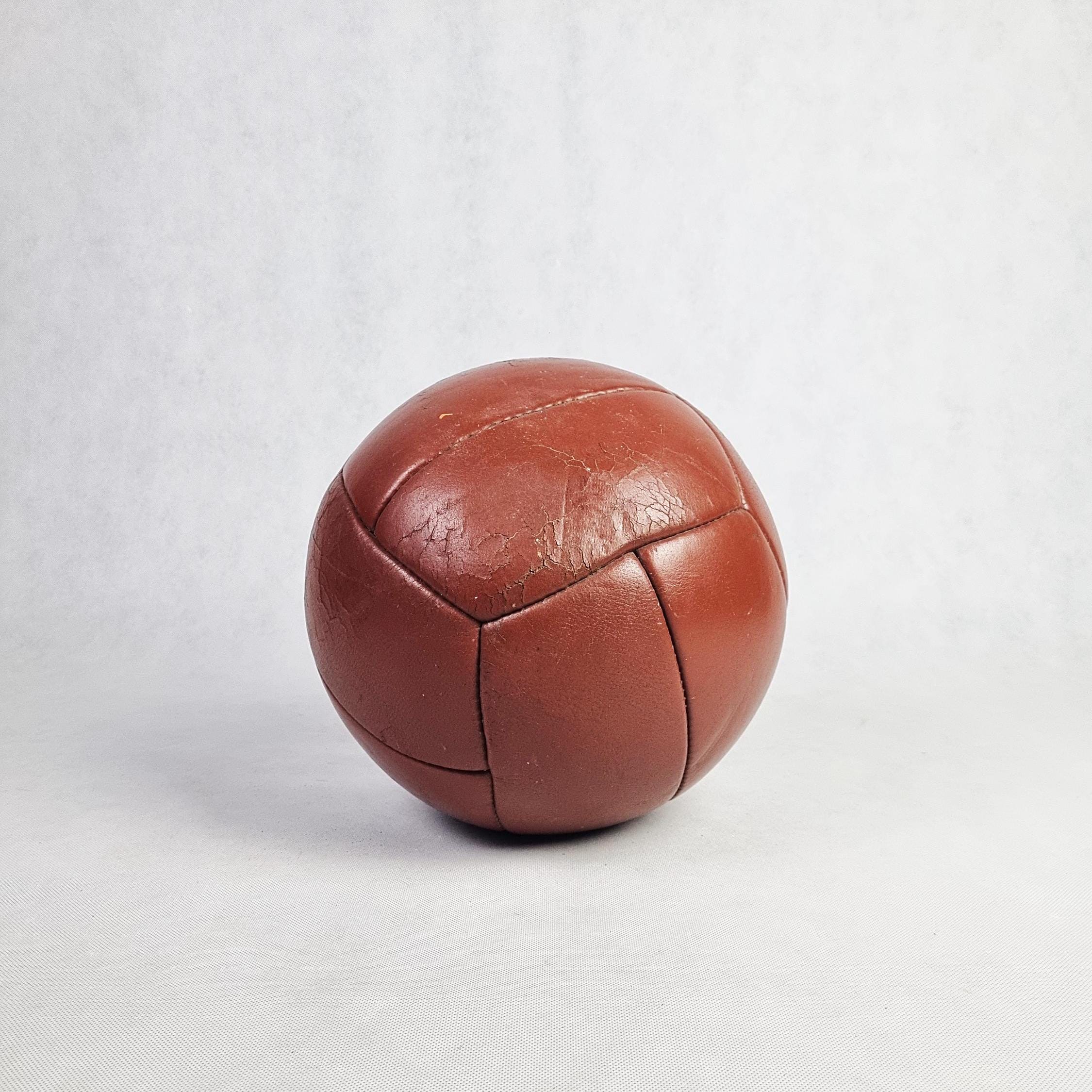 Médecine-ball Vintage En Cuir - 3 Kg - Ballon De Kiné / Fitness