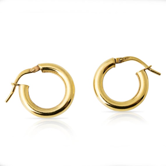 Chunky Gold Hoops - Etsy