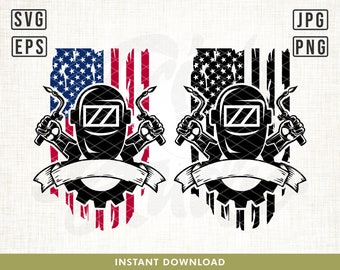US Welder Svg, Welding svg, American Welder Svg, US flag, Welding Steel Metal Svg, Mechanic Svg, Ironworker Svg, Welder png, Pipefitter Svg