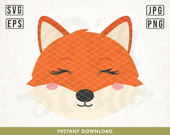 Fox svg, Cute Fox svg, Fox cut file, Toddler design, Forest svg, Woodland Animal svg, Fox clipart, Cute design, Silhouette Cricut Printable