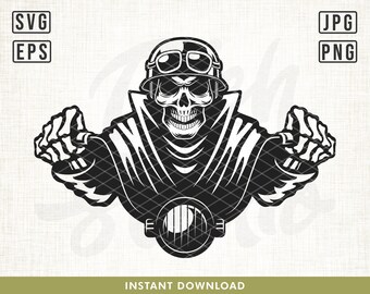 Biker Skull svg, Biker Skull svg, Skull svg, Biker Clipart, Biker Cutfile, Skull Clipart, Skull Cut-Datei, Biker-Shirt, Life behind bars svg