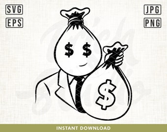 Money bag Svg, Dollar sign svg, Money bag design, Money svg, Dollar Svg, Money Clipart. Money Cut Files, Dollar sign svg, Hustling svg, Png