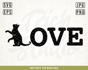 Cat Lover Svg, Cat Svg, Cat Mom Svg, Cat Life Svg, Cat Love Svg, Meow Svg, Cute Cat svg, Pet Cat svg, Silhouette Cut Files, clipart png svg