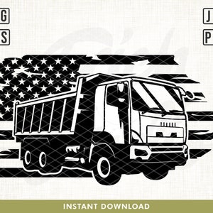 USA Dump Truck Svg, US Truck Driver Svg, US Truck svg, Trucker Svg, Delivery Truck Svg, Dump Truck Cut Files, Construction truck svg, png