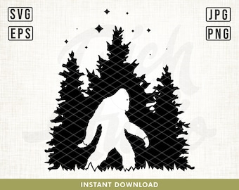 Bigfoot Svg File, Big Foot svg, Sasquatch svg, Wild Monster Svg, Big Foot cut file, Forest svg, Yeti svg, Cut Files for Cricut, clipart, svg