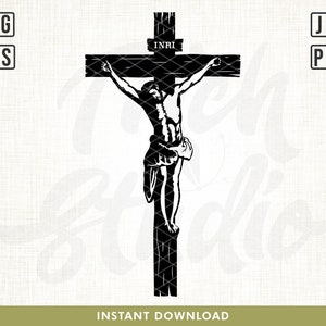 Jesus Cross Svg File, Crucifix Svg, Cross Svg, God Svg, Lord God svg, Religious Svg, Jesus Svg, Savior svg, Faith Svg, Cross Svg Filen png