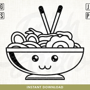 Ramen noodle svg, Ramen svg, Noodles Svg, Japanese svg, Japanese food svg, noods svg, Cute food svg, Cute ramen svg, Japan svg, cut files