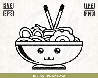Ramen noodle svg, Ramen svg, Noodles Svg, Japanese svg, Japanese food svg, noods svg, Cute food svg, Cute ramen svg, Japan svg, cut files