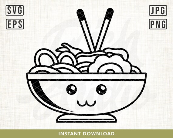 Delicious Ramen Noodles with Chopsticks Clipart Digital Download SVG P – Sniggle  Sloth