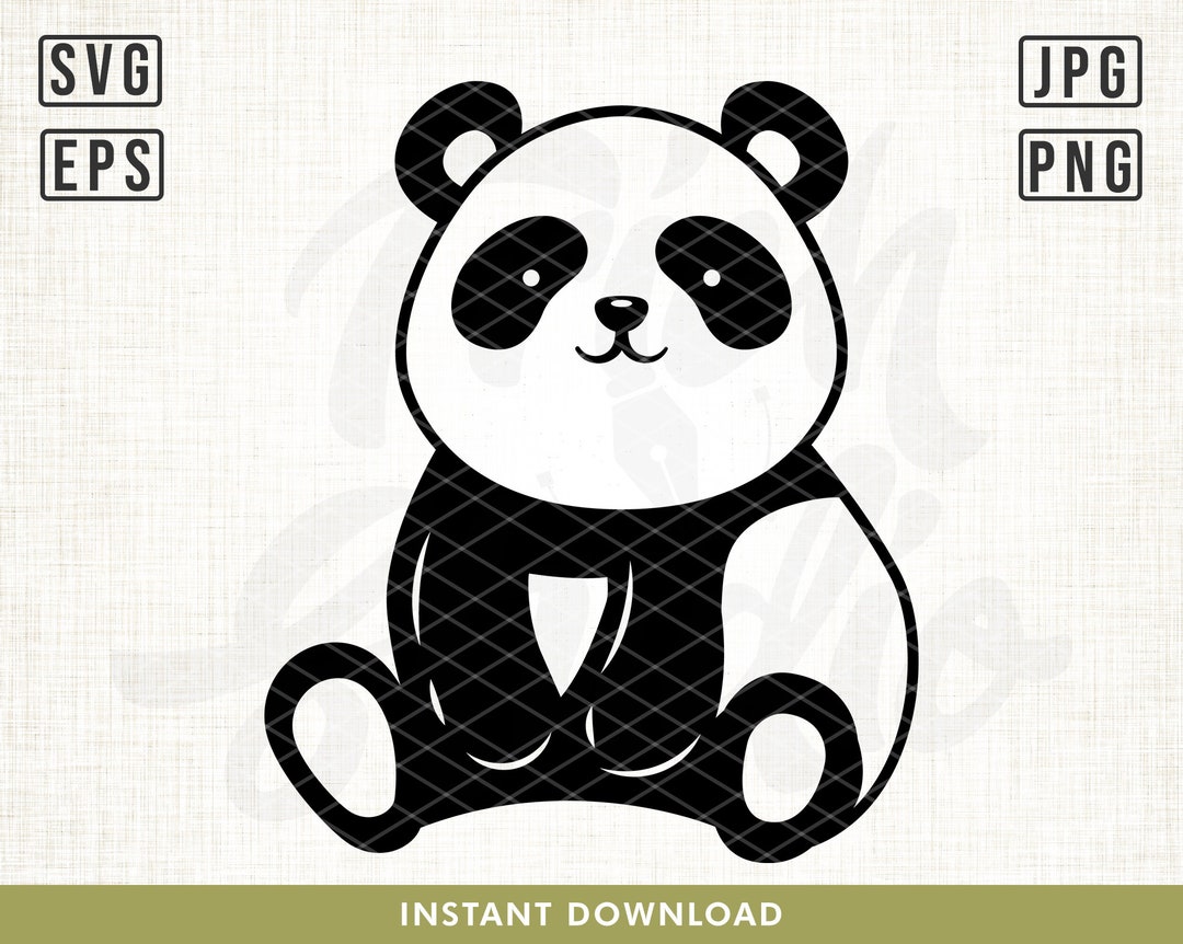 Cute Panda Svg, Cute Animal Svg, Panda Svg, Baby Panda Svg, Animal Svg ...