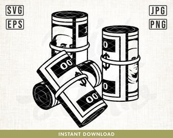 Money svg, Rolling Money svg, Money Bill svg, 100 Dollar svg, Dollar Bill svg, Money roll svg, Dollar svg, Money stack svg, cut file, png