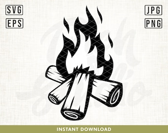 Bonfire svg Campfire Svg File, Camping svg, Camp Life svg, Adventure svg, Outdoor svg, Campfire Clipart, Camper svg, Wood campfire svg, png