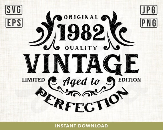 Digital Prints 1982 Vintage Limited Edition Silhouette Svg Cut File ...