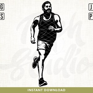 Running man Svg, Runner Svg, Track and Field Svg, Runner cut files, Exercise Svg, Sports Svg, Athlete svg, Marathon Run Svg, Marathon svg