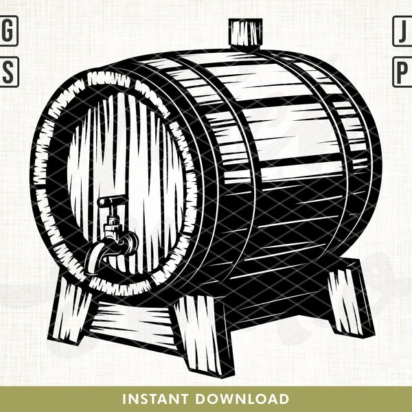 Wooden Barrel Svg File, Barrel svg, Beer Barrel Svg, Wine Barrel Svg, Container svg, Wooden Barrel png, Beer svg, Wine svg, Storage svg, png
