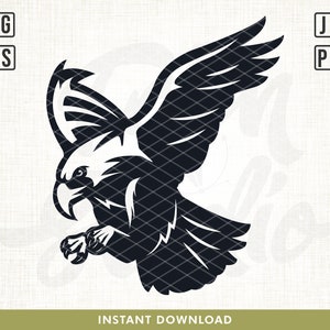 Hawk svg, Flying Hawk svg, Sports Game svg, Team shirt svg, Hawk Vector, Esports svg, Eagle svg, Hawk cut file, eagle head svg, Bird svg