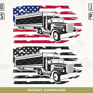 US Semi truck svg, Semi Truck SVG Files, Truck svg, US truck svg, Truck driver svg, American truck svg, classic truck svg, Vintage truck svg