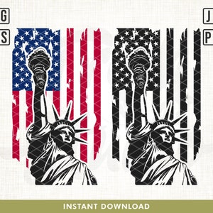 Arquivo SVG da Estátua da Liberdade dos EUA, clipart da cidade de Nova York, estátua da liberdade, Lady Liberty PNG, arquivo de corte da estátua para silhueta Cricut, para impressão