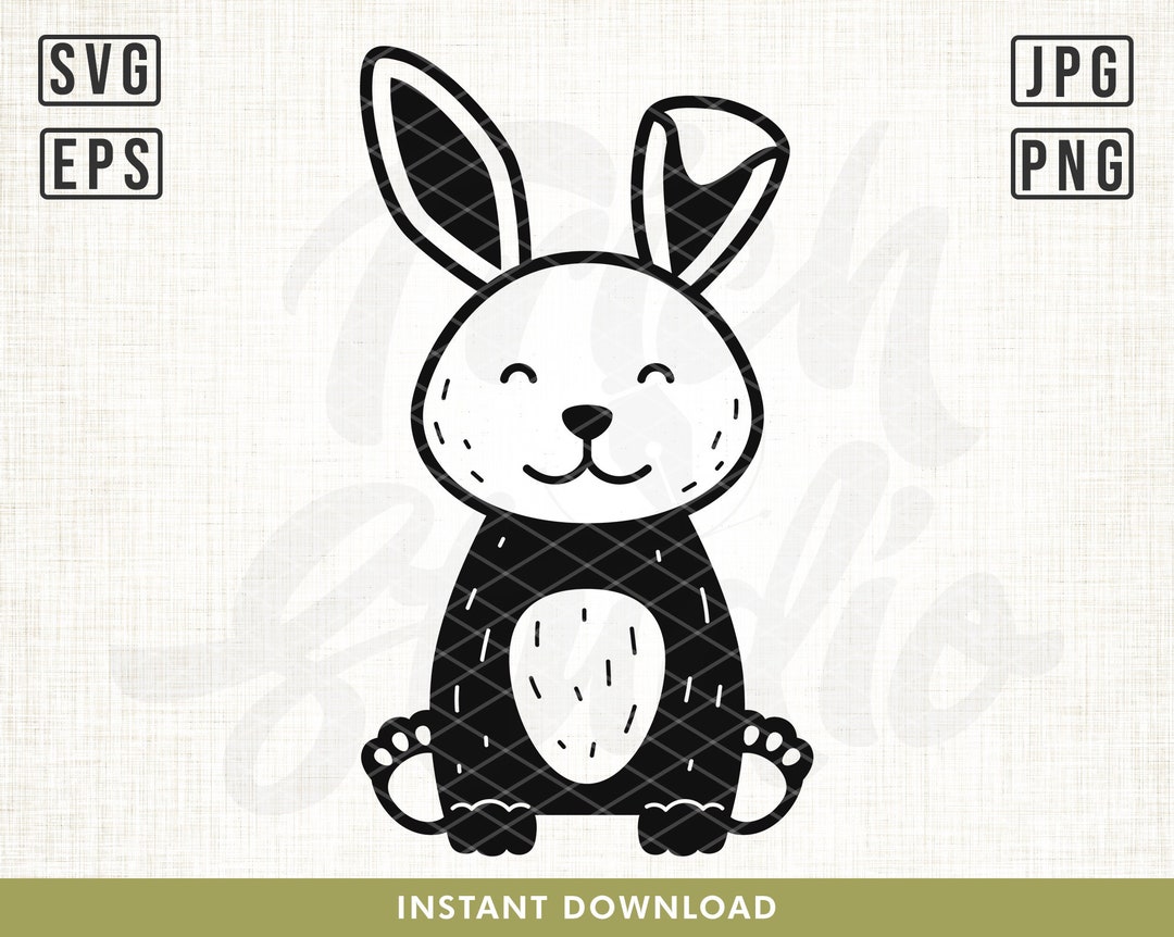 Baby Rabbit Svg Files, Baby Bunny Cut File, Cute Rabbit Svg, Cute ...