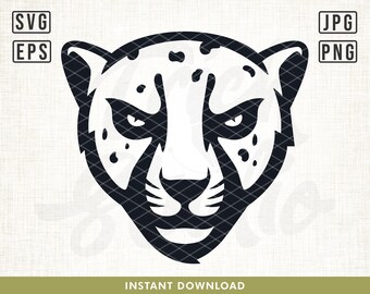 Leopard svg, Mascot Leopard svg, Cheetah Vector, Cheetah svg, Leopard Vector, Leopard print svg, Leopard head svg, Cheetah cut file, Clipart