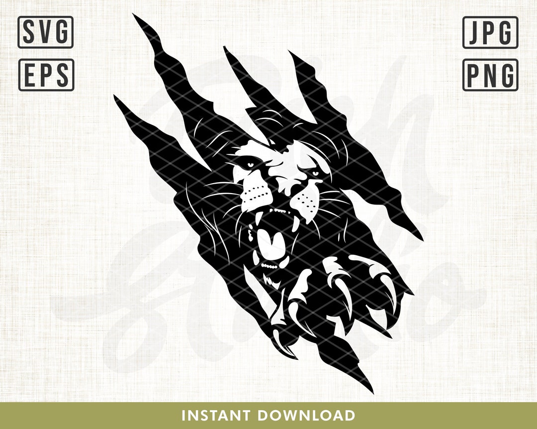 Lion Claw Scratch Svg Claw Svg Wild Lion Svg Lion Scratch Etsy