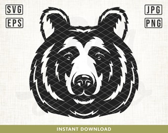 Grizzly Bear Svg, Bear SVG, Bear Roar SVG, Bear Cut Files, Bear Png, Roar svg, Grizzly svg, Mama Bear svg, Papa bear svg, Bear face svg, png