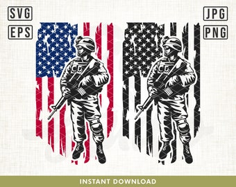 US Veteran Svg File, Soldier svg, Distressed flag svg, Patriotic svg, Military Army svg, US Veteran Clipart, Army svg, Dad svg Cut files