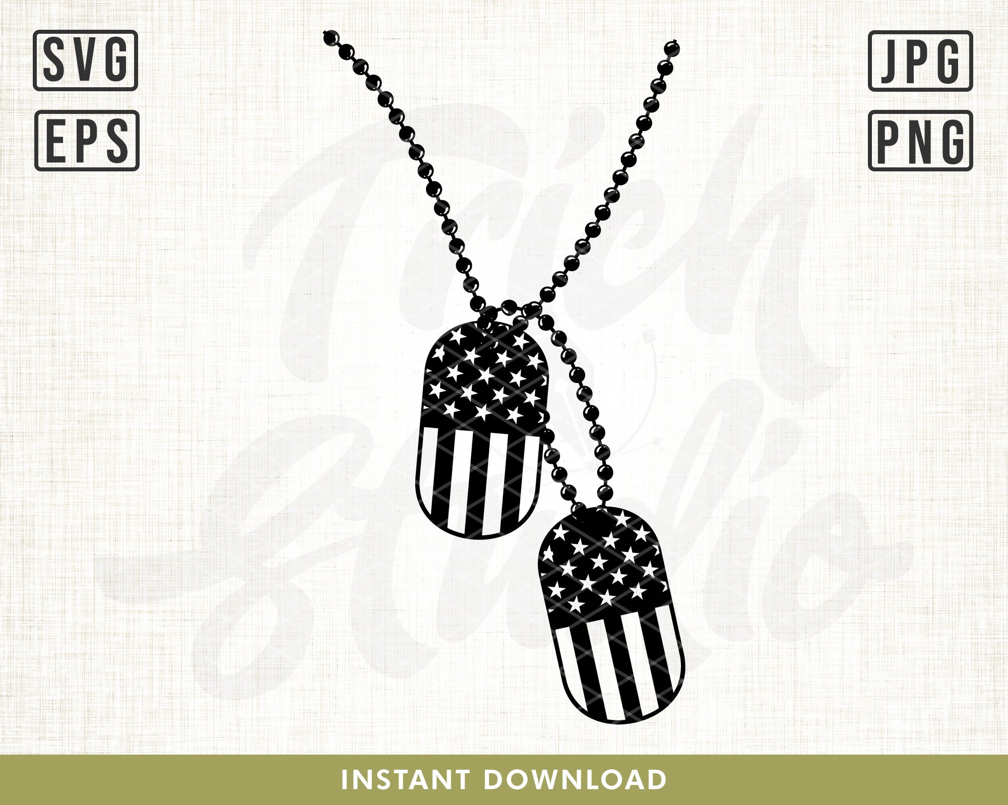 Military Dog Tags SVG Cut File  US Army Svg - ETC Craft Marketplace