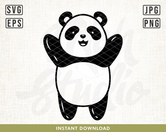 Panda SVG PNG - Etsy