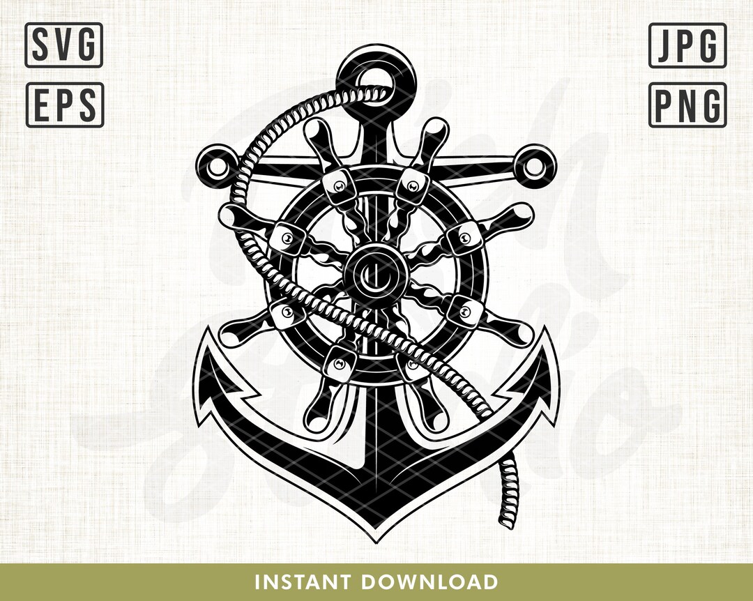 Anchor Svg, Rope Anchor Svg, Ship Wheel Svg, Nautical Svg, Boat Anchor