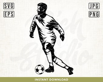 Soccer Player svg, Soccer svg, Soccer Shirt svg, Soccer Clipart, Soccer Ball Svg, Soccer Game svg, Soccer Cutfile, Football svg, Sports svg
