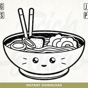 Ramen noodle svg, Ramen svg, Noodles Svg, Japanese svg, Japanese food svg, noods svg, Cute food svg, Cute ramen svg, Japan svg, cut files