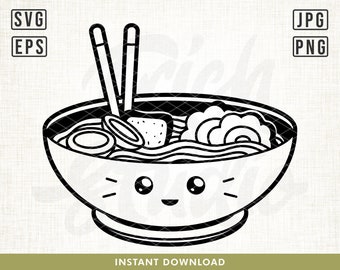 Ramen noodle svg, Ramen svg, Noodles Svg, Japanese svg, Japanese food svg, noods svg, Cute food svg, Cute ramen svg, Japan svg, cut files