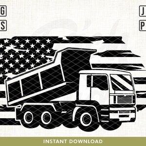 USA Dump Truck Svg, US Truck Driver Svg, US Truck svg, Trucker Svg, Delivery Truck Svg, Dump Truck Cut Files, Construction truck svg, png